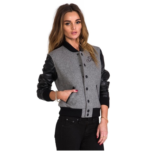 True Religion Heather Grey Varsity Jacket - Picture 3 of 8